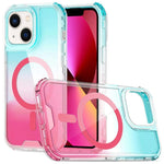 Custodia magnetica trasparente con effetto sfumato, rimovibile., For iPhone 14 / 13, For iPhone 14 Pro, For iPhone 14 Pro Max, For iPhone 13 Pro Max