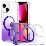 Custodia magnetica trasparente con effetto sfumato, rimovibile., For iPhone 14 / 13, For iPhone 14 Pro, For iPhone 14 Pro Max, For iPhone 13 Pro Max