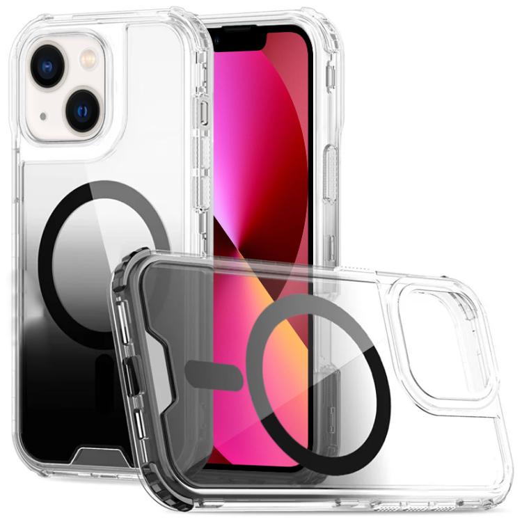 Custodia magnetica trasparente con effetto sfumato, rimovibile., For iPhone 14 / 13, For iPhone 14 Pro, For iPhone 14 Pro Max, For iPhone 13 Pro Max