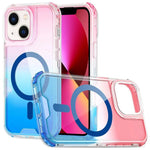 Custodia magnetica trasparente con effetto sfumato, rimovibile., For iPhone 14 / 13, For iPhone 14 Pro, For iPhone 14 Pro Max, For iPhone 13 Pro Max