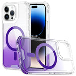 Custodia magnetica trasparente con effetto sfumato, rimovibile., For iPhone 14 / 13, For iPhone 14 Pro, For iPhone 14 Pro Max, For iPhone 13 Pro Max