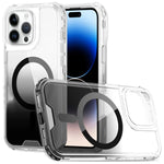 Custodia magnetica trasparente con effetto sfumato, rimovibile., For iPhone 14 / 13, For iPhone 14 Pro, For iPhone 14 Pro Max, For iPhone 13 Pro Max
