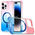 Custodia magnetica trasparente con effetto sfumato, rimovibile., For iPhone 14 / 13, For iPhone 14 Pro, For iPhone 14 Pro Max, For iPhone 13 Pro Max