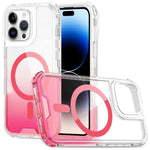 Custodia magnetica trasparente con effetto sfumato, rimovibile., For iPhone 14 / 13, For iPhone 14 Pro, For iPhone 14 Pro Max, For iPhone 13 Pro Max