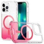Custodia magnetica trasparente con effetto sfumato, rimovibile., For iPhone 14 / 13, For iPhone 14 Pro, For iPhone 14 Pro Max, For iPhone 13 Pro Max