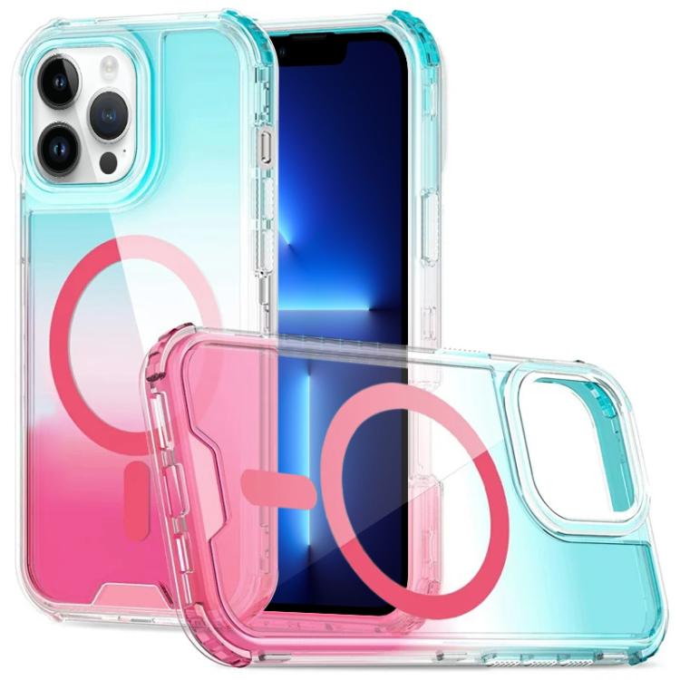 Custodia magnetica trasparente con effetto sfumato, rimovibile., For iPhone 13 Pro, For iPhone 12 / 12 Pro, For iPhone 12 Pro Max, For iPhone 11