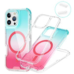 Custodia magnetica trasparente con effetto sfumato, rimovibile., For iPhone 13 Pro, For iPhone 12 / 12 Pro, For iPhone 12 Pro Max, For iPhone 11