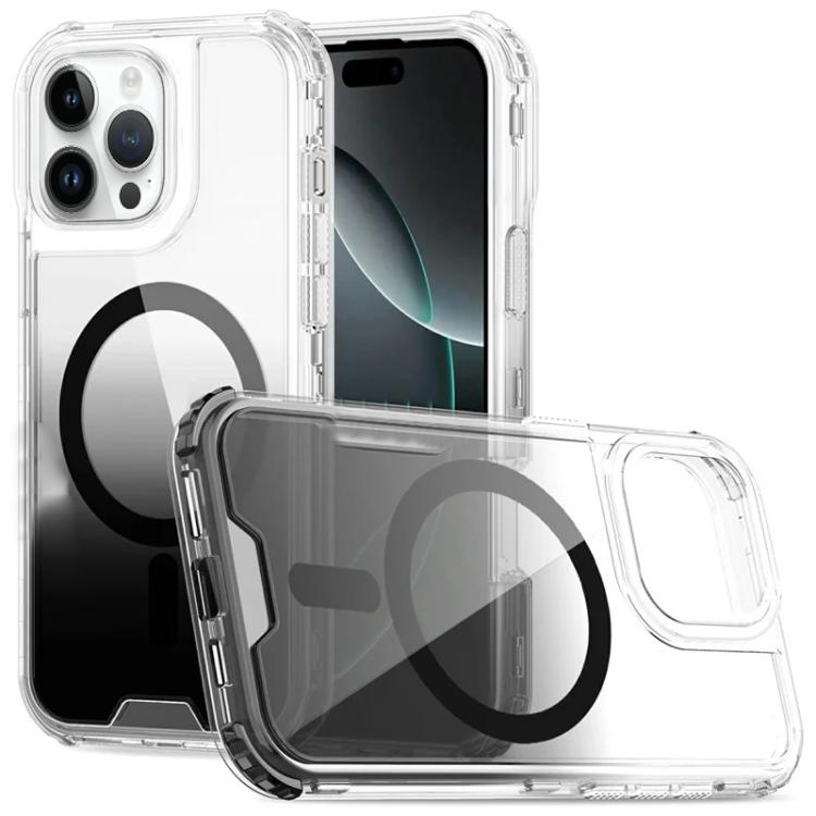 Custodia magnetica trasparente con effetto sfumato, rimovibile., For iPhone 13 Pro, For iPhone 12 / 12 Pro, For iPhone 12 Pro Max, For iPhone 11