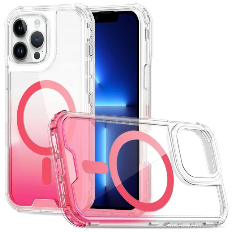 Custodia magnetica trasparente con effetto sfumato, rimovibile., For iPhone 13 Pro, For iPhone 12 / 12 Pro, For iPhone 12 Pro Max, For iPhone 11