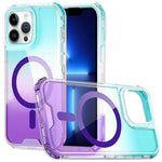 Custodia magnetica trasparente con effetto sfumato, rimovibile., For iPhone 13 Pro, For iPhone 12 / 12 Pro, For iPhone 12 Pro Max, For iPhone 11