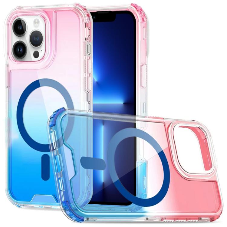 Custodia magnetica trasparente con effetto sfumato, rimovibile., For iPhone 13 Pro, For iPhone 12 / 12 Pro, For iPhone 12 Pro Max, For iPhone 11