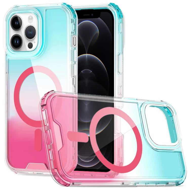 Custodia magnetica trasparente con effetto sfumato, rimovibile., For iPhone 13 Pro, For iPhone 12 / 12 Pro, For iPhone 12 Pro Max, For iPhone 11
