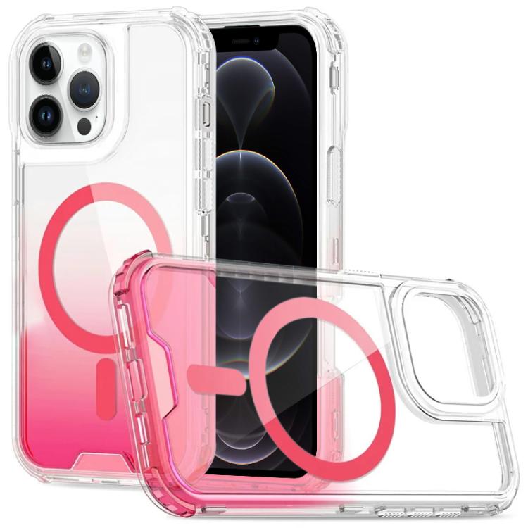 Custodia magnetica trasparente con effetto sfumato, rimovibile., For iPhone 13 Pro, For iPhone 12 / 12 Pro, For iPhone 12 Pro Max, For iPhone 11