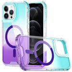 Custodia magnetica trasparente con effetto sfumato, rimovibile., For iPhone 13 Pro, For iPhone 12 / 12 Pro, For iPhone 12 Pro Max, For iPhone 11