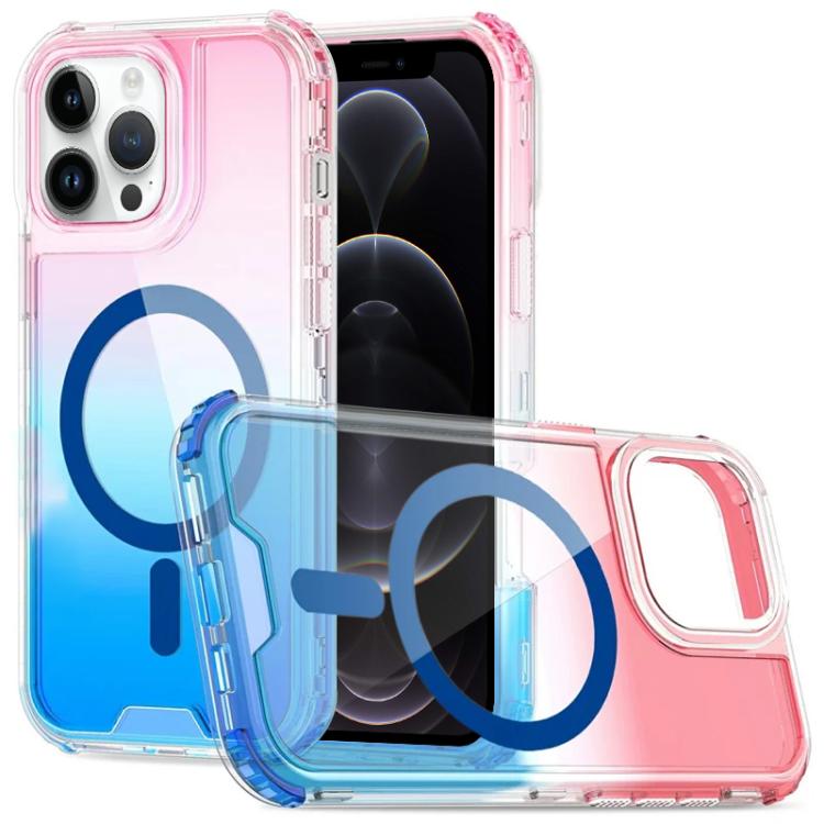 Custodia magnetica trasparente con effetto sfumato, rimovibile., For iPhone 13 Pro, For iPhone 12 / 12 Pro, For iPhone 12 Pro Max, For iPhone 11