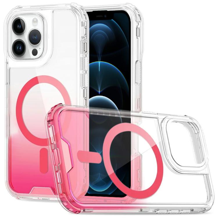 Custodia magnetica trasparente con effetto sfumato, rimovibile., For iPhone 13 Pro, For iPhone 12 / 12 Pro, For iPhone 12 Pro Max, For iPhone 11