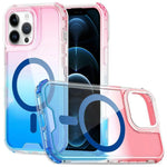 Custodia magnetica trasparente con effetto sfumato, rimovibile., For iPhone 13 Pro, For iPhone 12 / 12 Pro, For iPhone 12 Pro Max, For iPhone 11