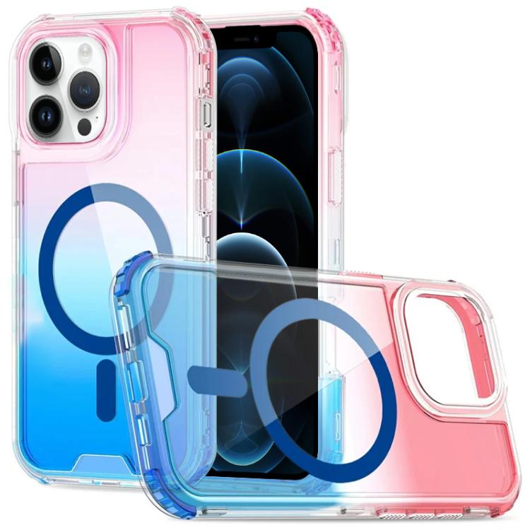 Custodia magnetica trasparente con effetto sfumato, rimovibile., For iPhone 13 Pro, For iPhone 12 / 12 Pro, For iPhone 12 Pro Max, For iPhone 11