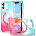 Custodia magnetica trasparente con effetto sfumato, rimovibile., For iPhone 13 Pro, For iPhone 12 / 12 Pro, For iPhone 12 Pro Max, For iPhone 11