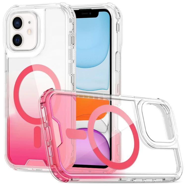 Custodia magnetica trasparente con effetto sfumato, rimovibile., For iPhone 13 Pro, For iPhone 12 / 12 Pro, For iPhone 12 Pro Max, For iPhone 11