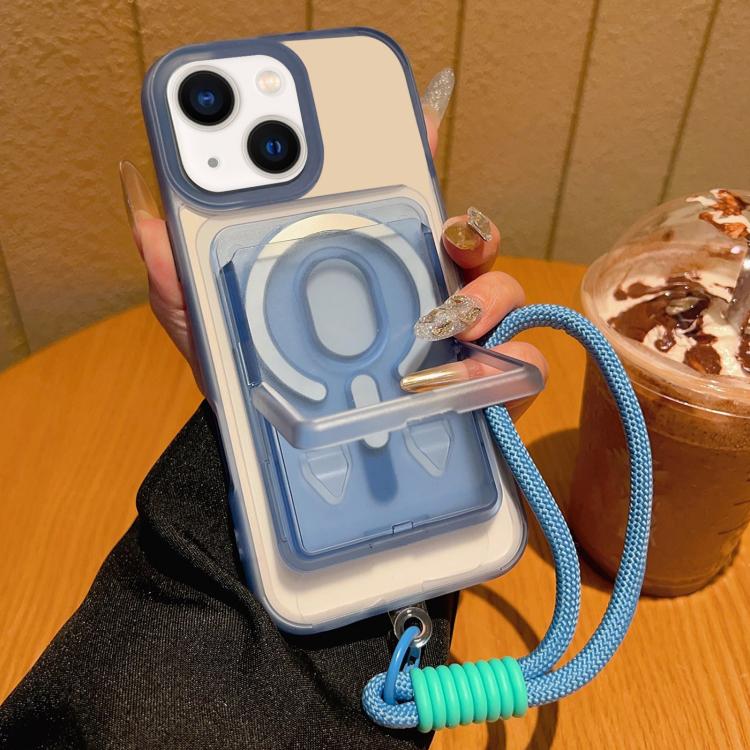 Custodia magnetica con porta carte e cinturino per iPhone 14