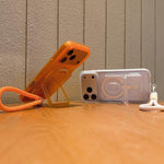 Custodia magnetica con porta carte e cinturino per iPhone 14