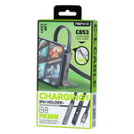 REMAX CB53 Cavo dati intrecciato per ricarica rapida, 1,2 m, PD30W, da Type-C a 8 pin, con supporto per telefono., Type-C to 8 Pin