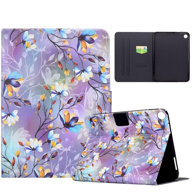 Custodia per tablet in ecopelle dipinta con filo da cucito Voltage, For Samsung Galaxy Tab A11 / A9, For Samsung Galaxy Tab A 10.1 2019 / T510