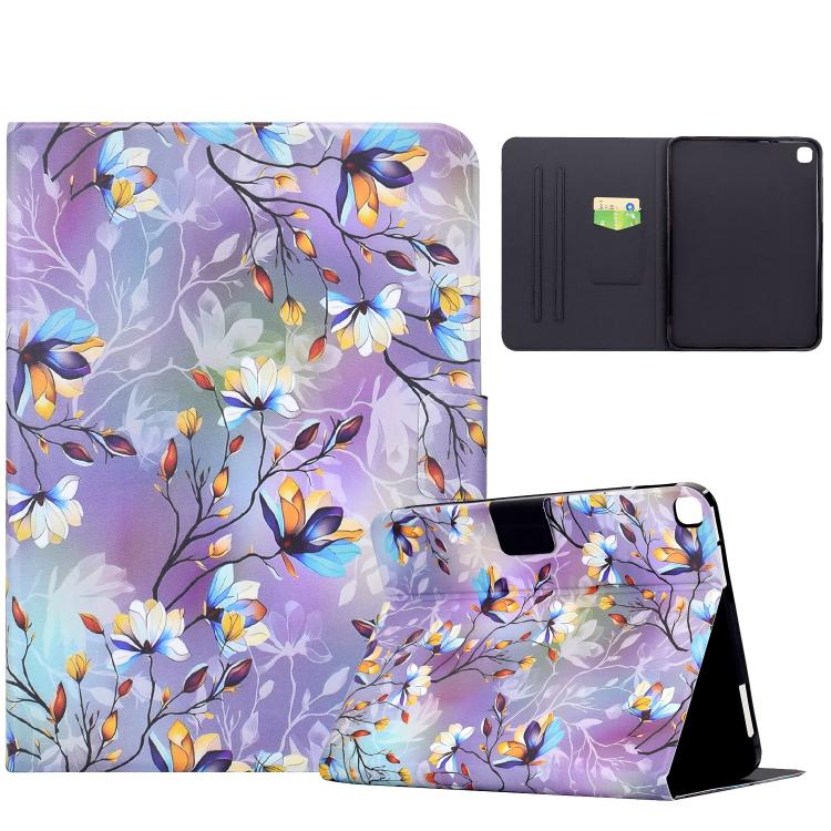 Custodia per tablet in ecopelle dipinta con filo da cucito Voltage, For Samsung Galaxy Tab A11 / A9, For Samsung Galaxy Tab A 10.1 2019 / T510