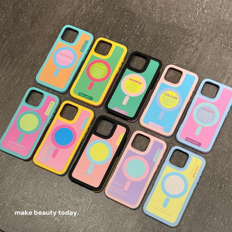 Custodia magnetica anticollisione CICI-CITY CH-59 Dopamine per telefono, For iPhone 16 Pro Max, For iPhone 16 Pro