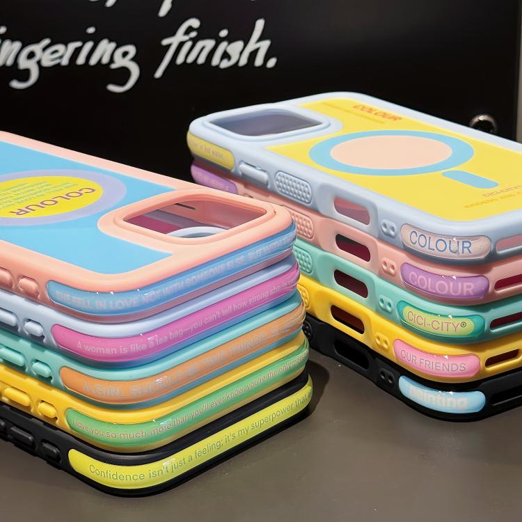 Custodia magnetica anticollisione CICI-CITY CH-59 Dopamine per telefono, For iPhone 16 Pro Max, For iPhone 16 Pro