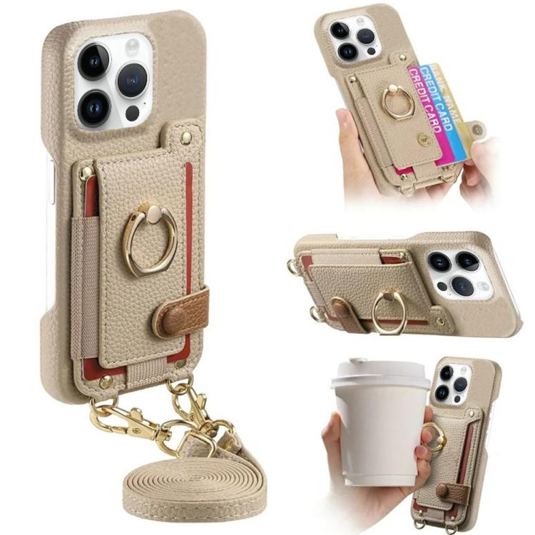 Custodia portafoglio effetto litchi in pelle vegana per iPhone