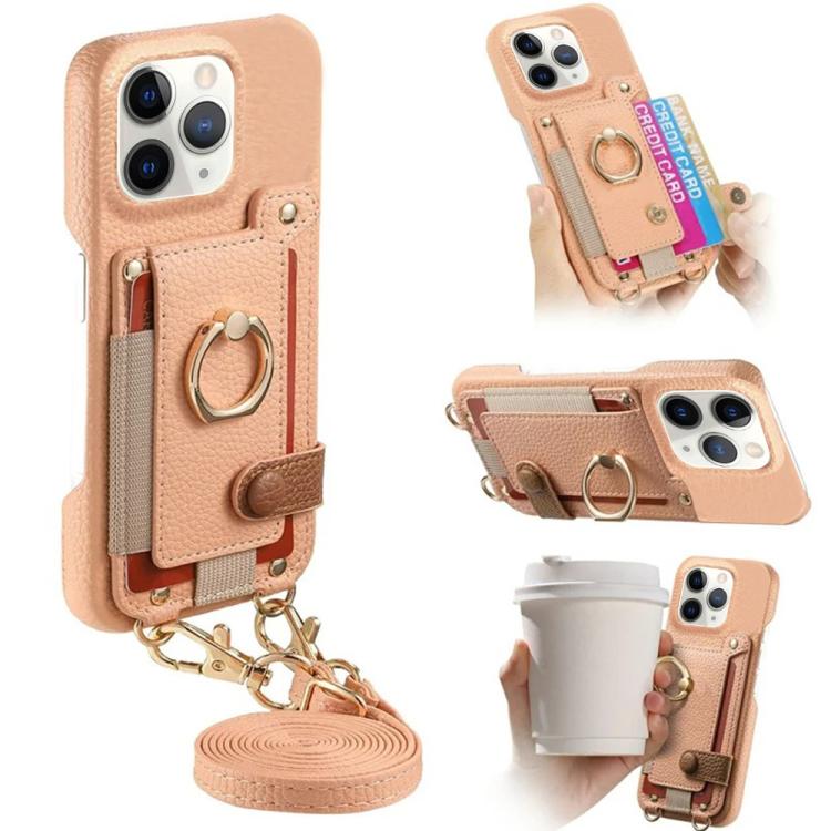Custodia portafoglio in pelle vegana effetto litchi per iPhone 11