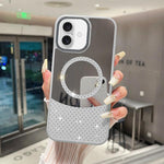 Custodia magnetica con specchio e strass per iPhone 17 Pro
