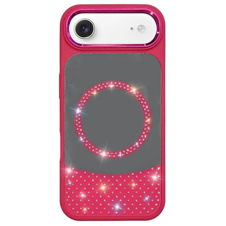 Custodia magnetica per telefono con superficie a specchio in cristallo e strass., For iPhone Air, For iPhone 16 Pro Max, For iPhone 16 Pro