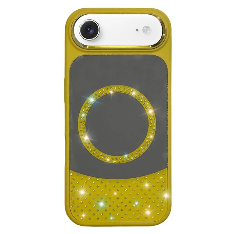 Custodia magnetica per telefono con superficie a specchio in cristallo e strass., For iPhone Air, For iPhone 16 Pro Max, For iPhone 16 Pro