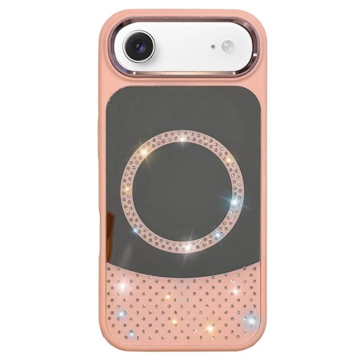 Custodia magnetica per telefono con superficie a specchio in cristallo e strass., For iPhone Air, For iPhone 16 Pro Max, For iPhone 16 Pro