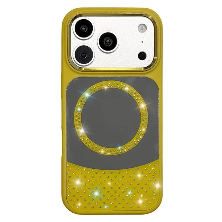 Custodia magnetica con specchio e strass per iPhone 17 Pro