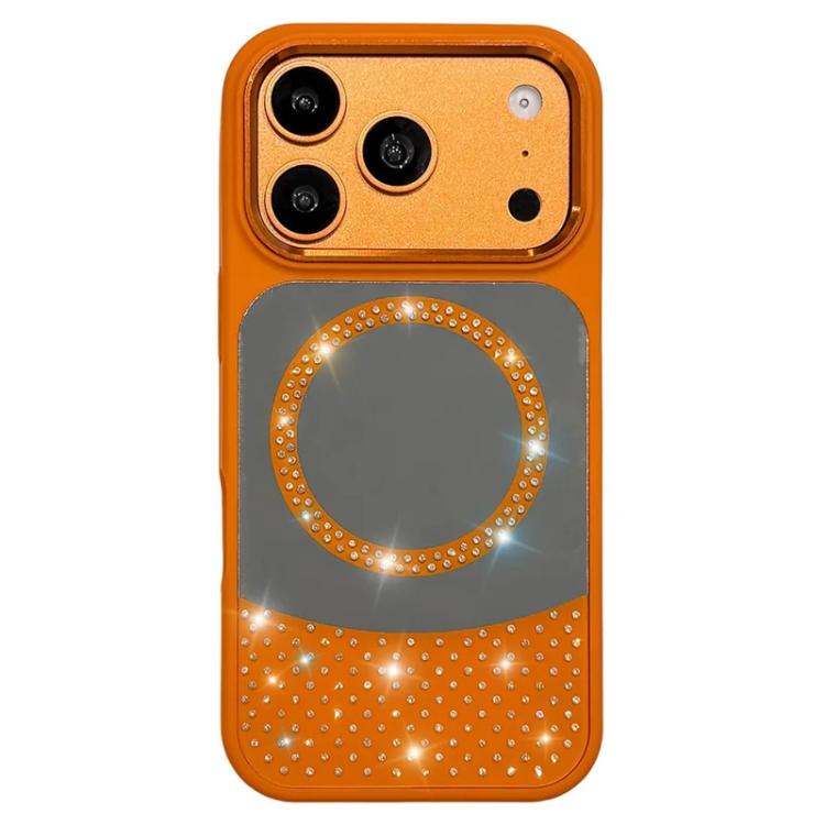 Custodia magnetica con specchio e strass per iPhone 17 Pro