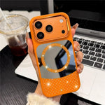 Custodia magnetica con specchio e strass per iPhone 17 Pro