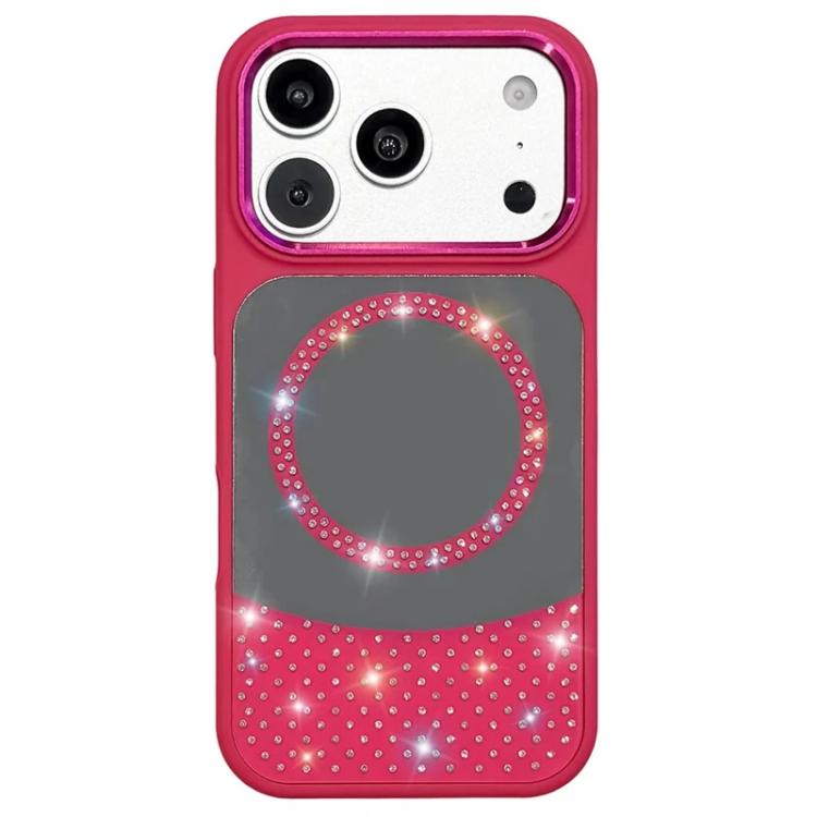 Custodia magnetica con specchio e strass per iPhone 17 Pro