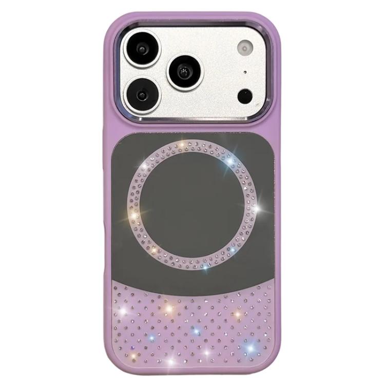 Custodia magnetica con specchio e strass per iPhone 17 Pro