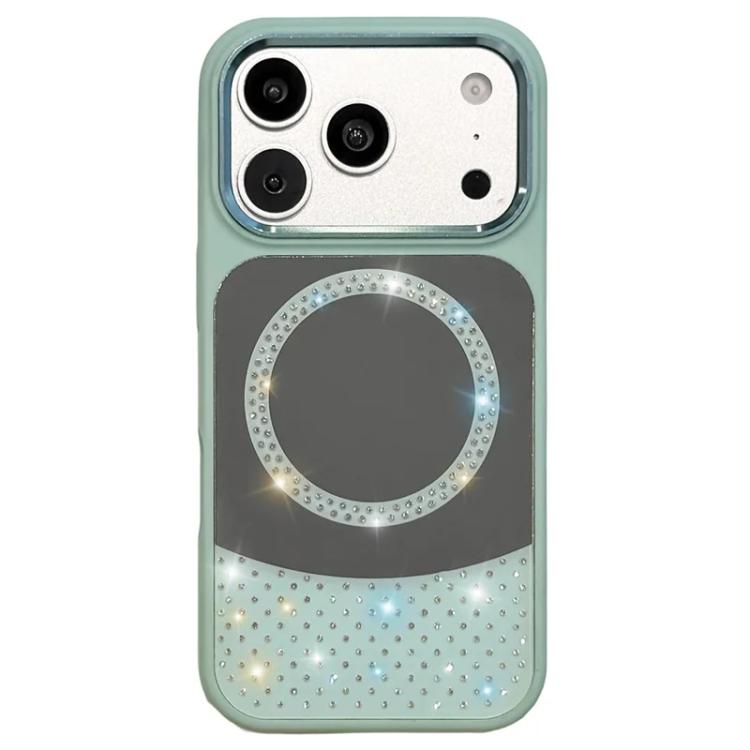 Custodia magnetica con specchio e strass per iPhone 17 Pro