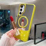 Custodia magnetica per telefono con superficie a specchio in cristallo e strass., For Samsung Galaxy A36 5G / A56 5G, For Samsung Galaxy A16 5G / 4G, For Samsung Galaxy A15 5G / 4G