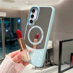 Custodia magnetica per telefono con superficie a specchio in cristallo e strass., For Samsung Galaxy A55 5G, For Samsung Galaxy A35 5G, For Samsung Galaxy A25 5G