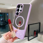 Custodia magnetica per telefono con superficie a specchio in cristallo e strass., For Samsung Galaxy S25 / S24 5G, For Samsung Galaxy S25+ / S24+ 5G, For Samsung Galaxy S25 Ultra 5G