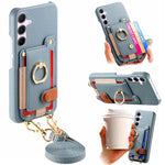 Portafoglio ad anello con texture litchi in pelle vegana + custodia per telefono in PC con tracolla, For Samsung Galaxy A36 5G, For Samsung Galaxy A16 5G / 4G, For Samsung Galaxy A25 5G / 4G