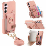 Portafoglio ad anello con texture litchi in pelle vegana + custodia per telefono in PC con tracolla, For Samsung Galaxy A57 5G, For Samsung Galaxy A56 5G, For Samsung Galaxy A26 5G