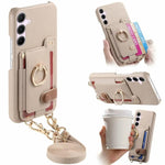 Portafoglio ad anello con texture litchi in pelle vegana + custodia per telefono in PC con tracolla, For Samsung Galaxy A57 5G, For Samsung Galaxy A56 5G, For Samsung Galaxy A26 5G