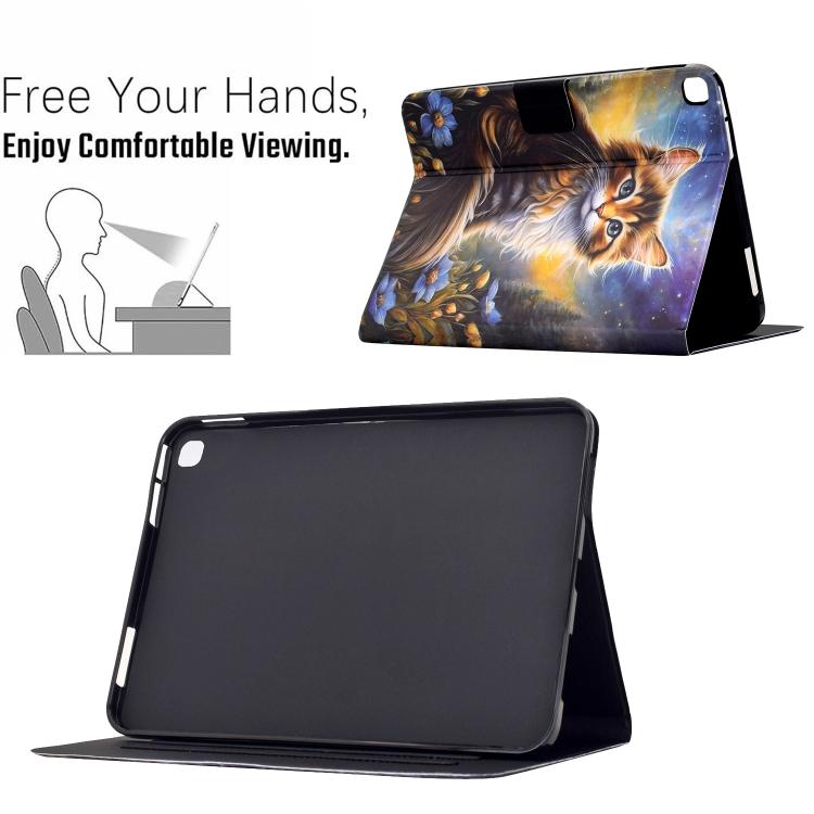 Custodia per tablet smart in ecopelle con filo da cucito Voltage, For Samsung Galaxy Tab S5e / T720